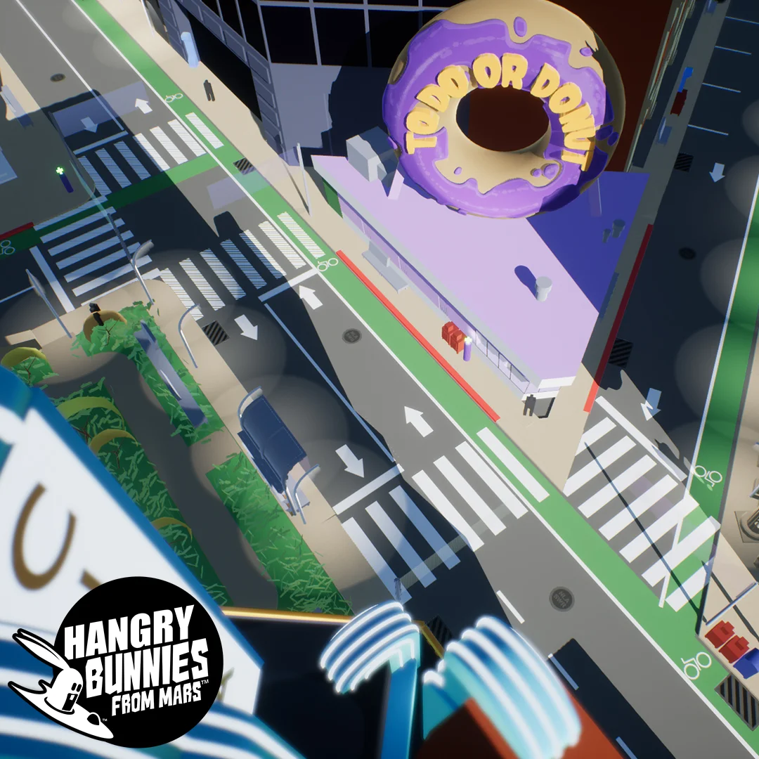  a top-down view of the city during the level design stage 