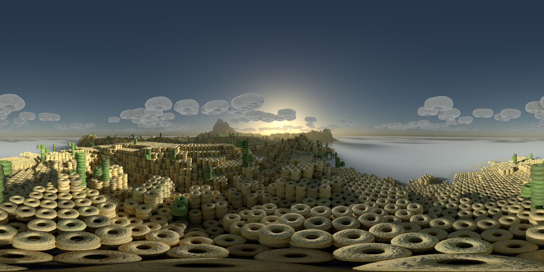  A 360 VR rendering of the island 