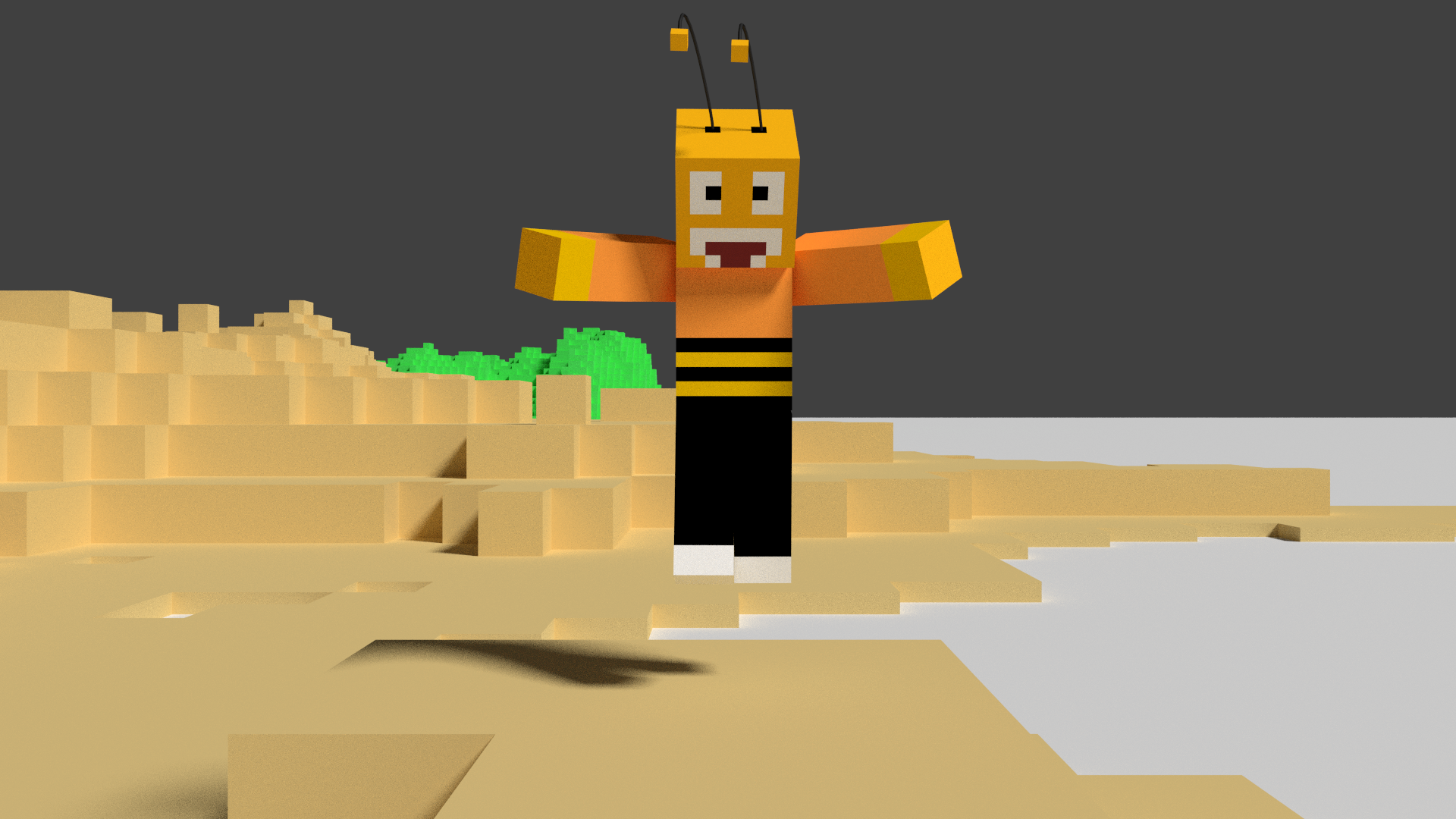 The iconic Buzz character rendered in a Minecraft style!