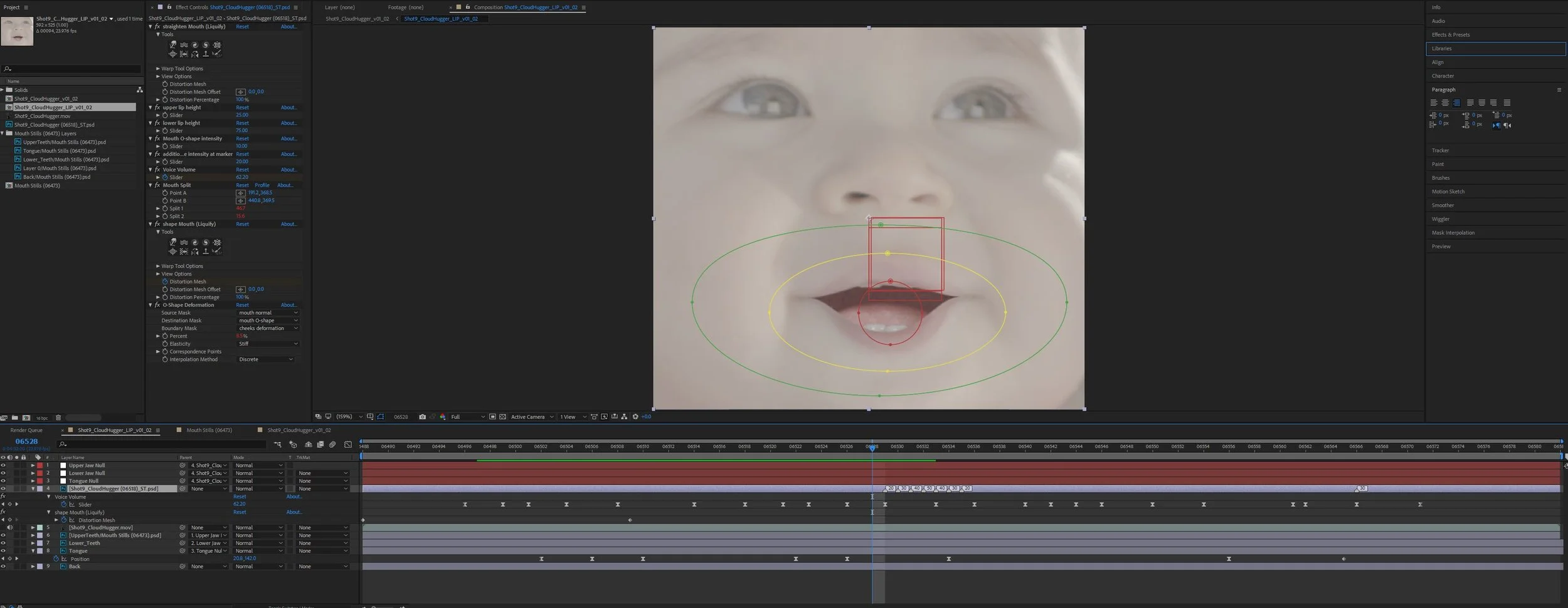  Animating the baby's mouth in After Effects 
