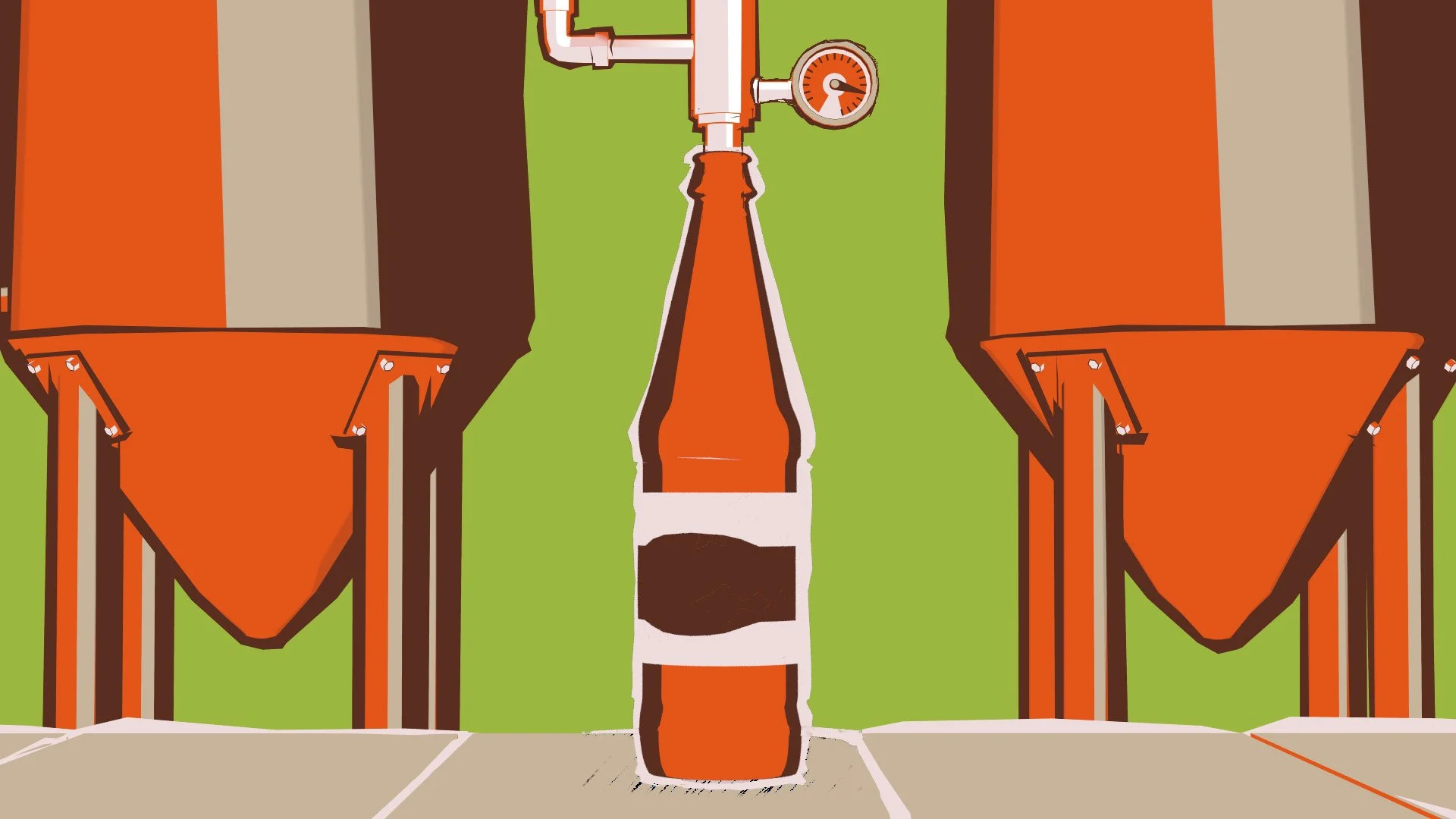 The "factory" where bottles get cleaned and refilled